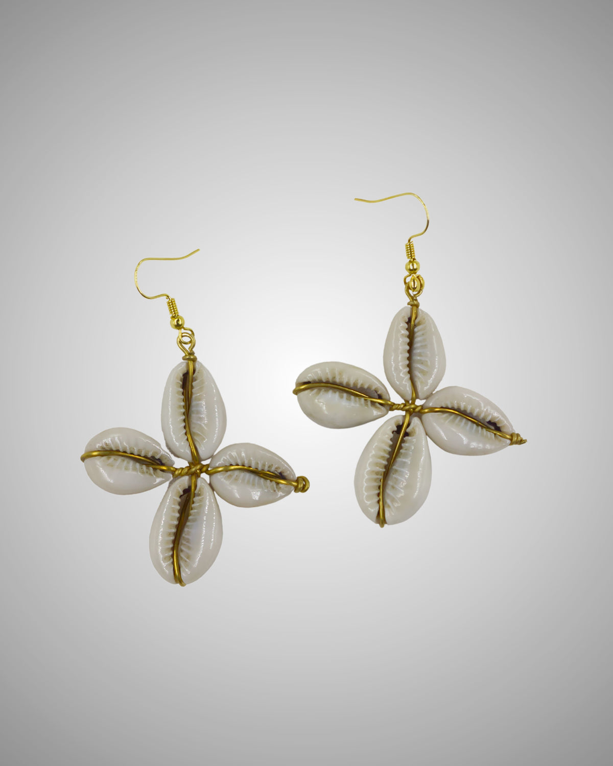 Cowry Shell Star Earrings